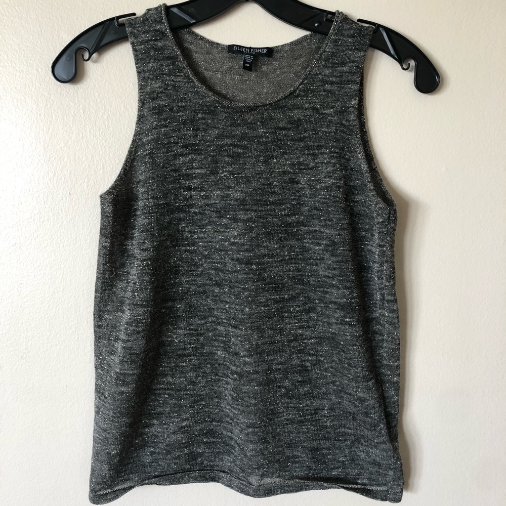 Eileen Fisher Shimmer Linen Blend Shell